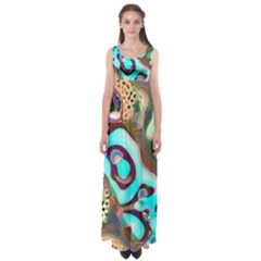 Multiscale Turing Pattern Recursive Coupled Stone Rainbow Empire Waist Maxi Dress by Mariart