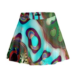 Multiscale Turing Pattern Recursive Coupled Stone Rainbow Mini Flare Skirt by Mariart