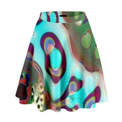 Multiscale Turing Pattern Recursive Coupled Stone Rainbow High Waist Skirt by Mariart