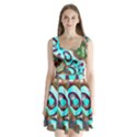 Multiscale Turing Pattern Recursive Coupled Stone Rainbow Split Back Mini Dress  View1