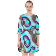 Multiscale Turing Pattern Recursive Coupled Stone Rainbow Smock Dress by Mariart