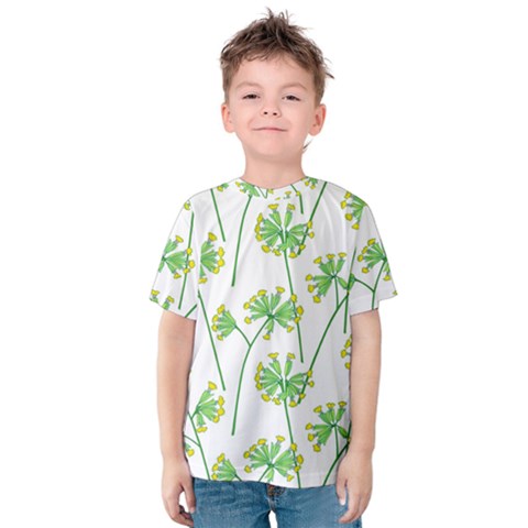 Marimekko Fabric Flower Floral Leaf Kids  Cotton Tee by Mariart