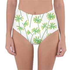 Marimekko Fabric Flower Floral Leaf Reversible High-waist Bikini Bottoms