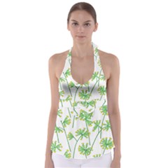 Marimekko Fabric Flower Floral Leaf Babydoll Tankini Top by Mariart