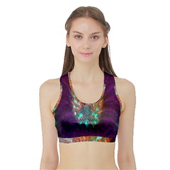 Live Green Brain Goniastrea Underwater Corals Consist Small Sports Bra With Border