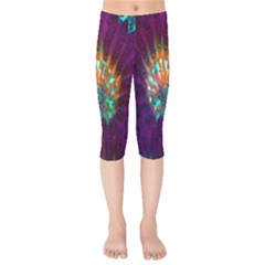 Live Green Brain Goniastrea Underwater Corals Consist Small Kids  Capri Leggings 