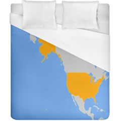 Map Transform World Duvet Cover (california King Size) by Mariart