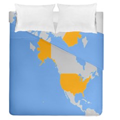 Map Transform World Duvet Cover Double Side (queen Size)