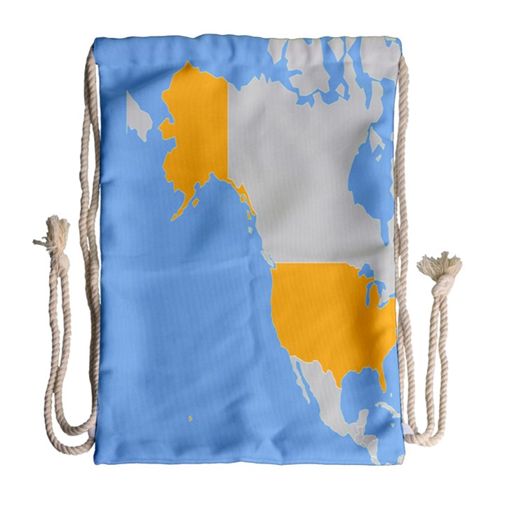 Map Transform World Drawstring Bag (Large)