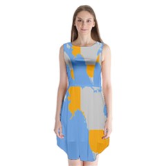 Map Transform World Sleeveless Chiffon Dress   by Mariart