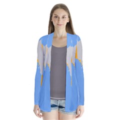 Map Transform World Drape Collar Cardigan