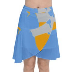 Map Transform World Chiffon Wrap by Mariart