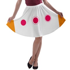 Patterns Types Drag Swipe Fling Activities Gestures A-line Skater Skirt by Mariart