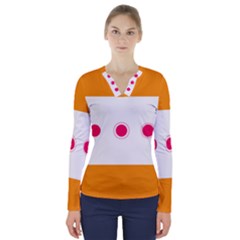 Patterns Types Drag Swipe Fling Activities Gestures V-neck Long Sleeve Top