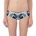 Paper Cut Butterflies Black White Classic Bikini Bottoms View1