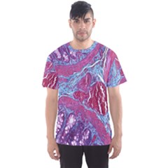 Natural Stone Red Blue Space Explore Medical Illustration Alternative Men s Sports Mesh Tee