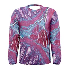 Natural Stone Red Blue Space Explore Medical Illustration Alternative Men s Long Sleeve Tee