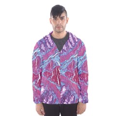 Natural Stone Red Blue Space Explore Medical Illustration Alternative Hooded Wind Breaker (men) by Mariart