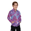 Natural Stone Red Blue Space Explore Medical Illustration Alternative Wind Breaker (Kids) View1