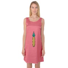 Pineapple Fruite Minimal Wallpaper Sleeveless Satin Nightdress by Mariart