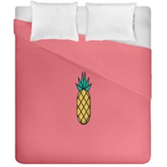 Pineapple Fruite Minimal Wallpaper Duvet Cover Double Side (california King Size) by Mariart