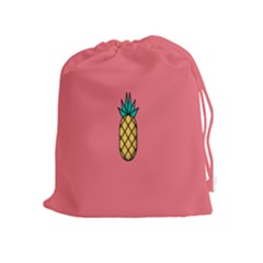 Pineapple Fruite Minimal Wallpaper Drawstring Pouches (extra Large)