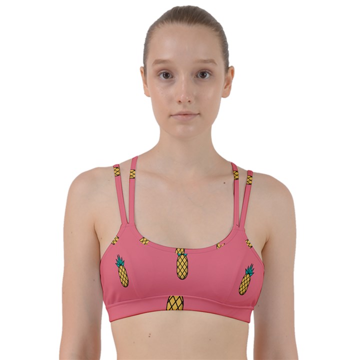 Pineapple Fruite Minimal Wallpaper Line Them Up Sports Bra