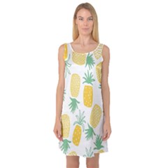 Pineapple Fruite Seamless Pattern Sleeveless Satin Nightdress by Mariart