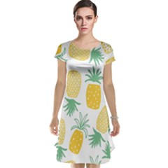 Pineapple Fruite Seamless Pattern Cap Sleeve Nightdress by Mariart