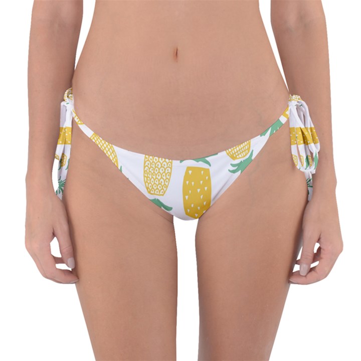 Pineapple Fruite Seamless Pattern Reversible Bikini Bottom