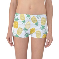 Pineapple Fruite Seamless Pattern Reversible Boyleg Bikini Bottoms by Mariart