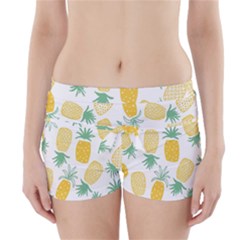 Pineapple Fruite Seamless Pattern Boyleg Bikini Wrap Bottoms