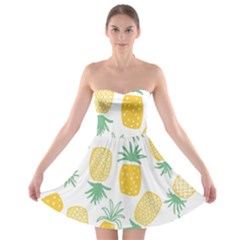 Pineapple Fruite Seamless Pattern Strapless Bra Top Dress by Mariart