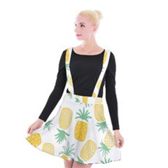 Pineapple Fruite Seamless Pattern Suspender Skater Skirt by Mariart