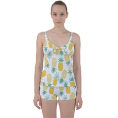 Pineapple Fruite Seamless Pattern Tie Front Two Piece Tankini by Mariart