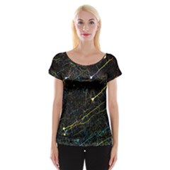 Neurons Light Neon Net Cap Sleeve Tops by Mariart