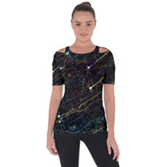 Neurons Light Neon Net Short Sleeve Top by Mariart