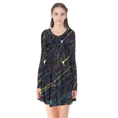 Neurons Light Neon Net Flare Dress by Mariart