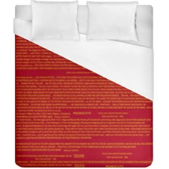 Mrtacpans Writing Grace Duvet Cover (california King Size)