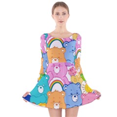 Care Bears Long Sleeve Velvet Skater Dress