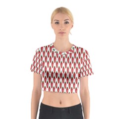 Strawberry Pattern Cotton Crop Top by ShiroSan