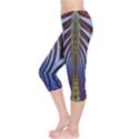 Illustration Robot Wave Rainbow Capri Leggings  View3