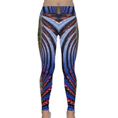 Illustration Robot Wave Rainbow Classic Yoga Leggings by Mariart