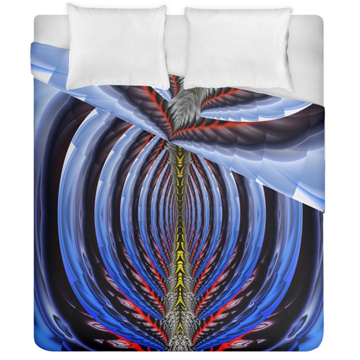 Illustration Robot Wave Rainbow Duvet Cover Double Side (California King Size)