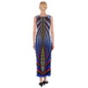 Illustration Robot Wave Rainbow Fitted Maxi Dress View2