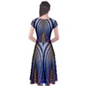 Illustration Robot Wave Rainbow Cap Sleeve Wrap Front Dress View2