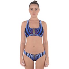 Illustration Robot Wave Rainbow Cross Back Hipster Bikini Set by Mariart