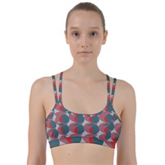 Pink Red Grey Three Art Line Them Up Sports Bra by Mariart