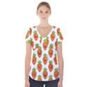 Seamless Background Carrots Emotions Illustration Face Smile Cry Cute Orange Short Sleeve Front Detail Top View1