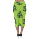 Seamless Background Green Leaves Black Outline Midi Pencil Skirt View2